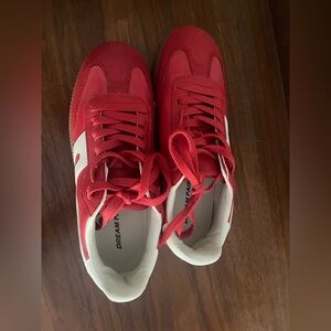 Red and White Sneakers Dream Pair brand
